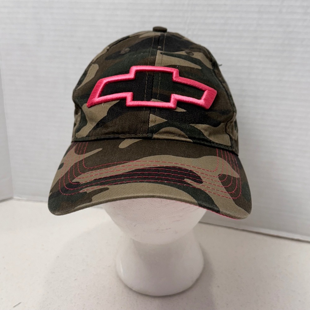 Chevrolet Camo Hat Pink Logo Accents Baseball Cap‎ Women's